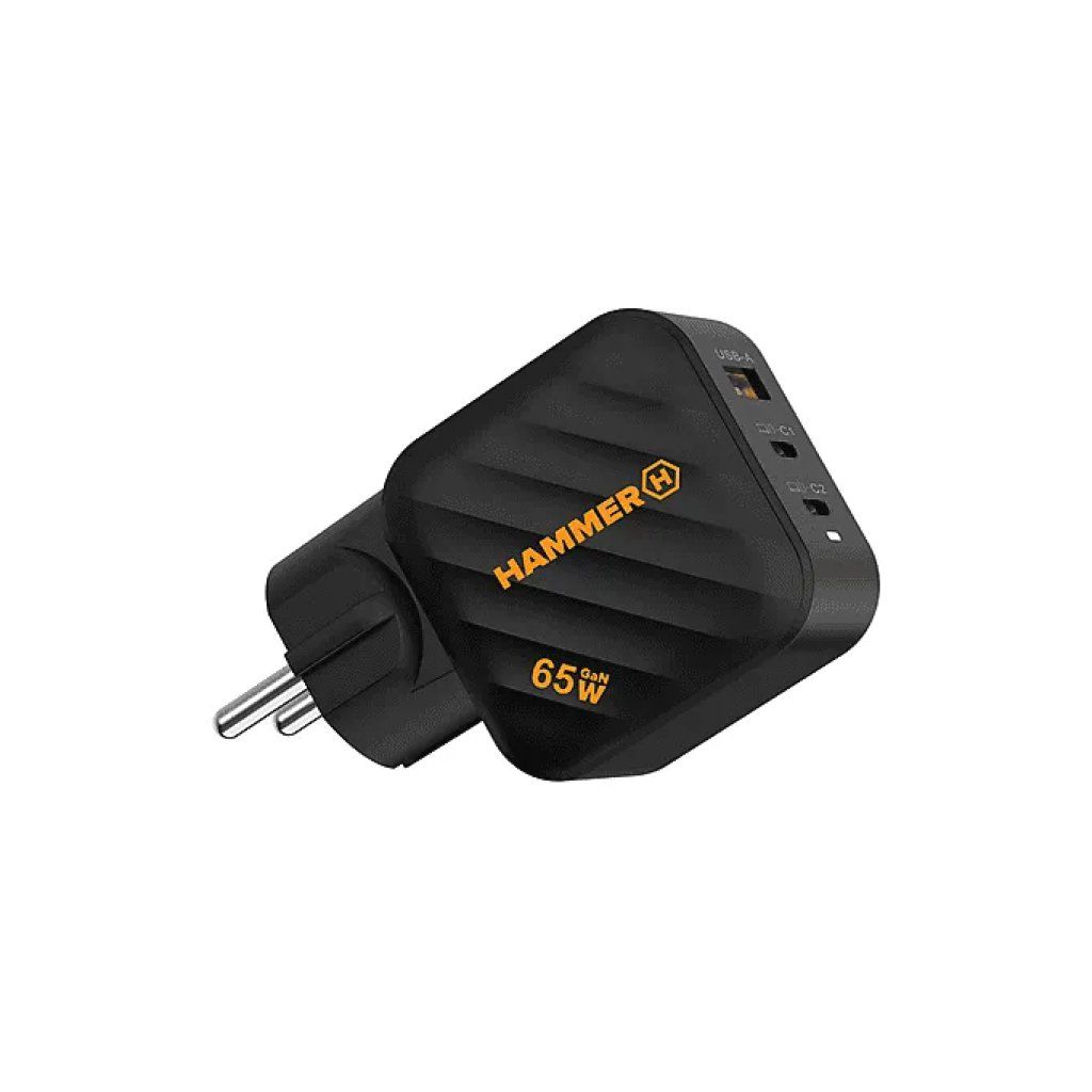 YASHI Alimentatore da parete USB-C 65 W per Hammer, nero