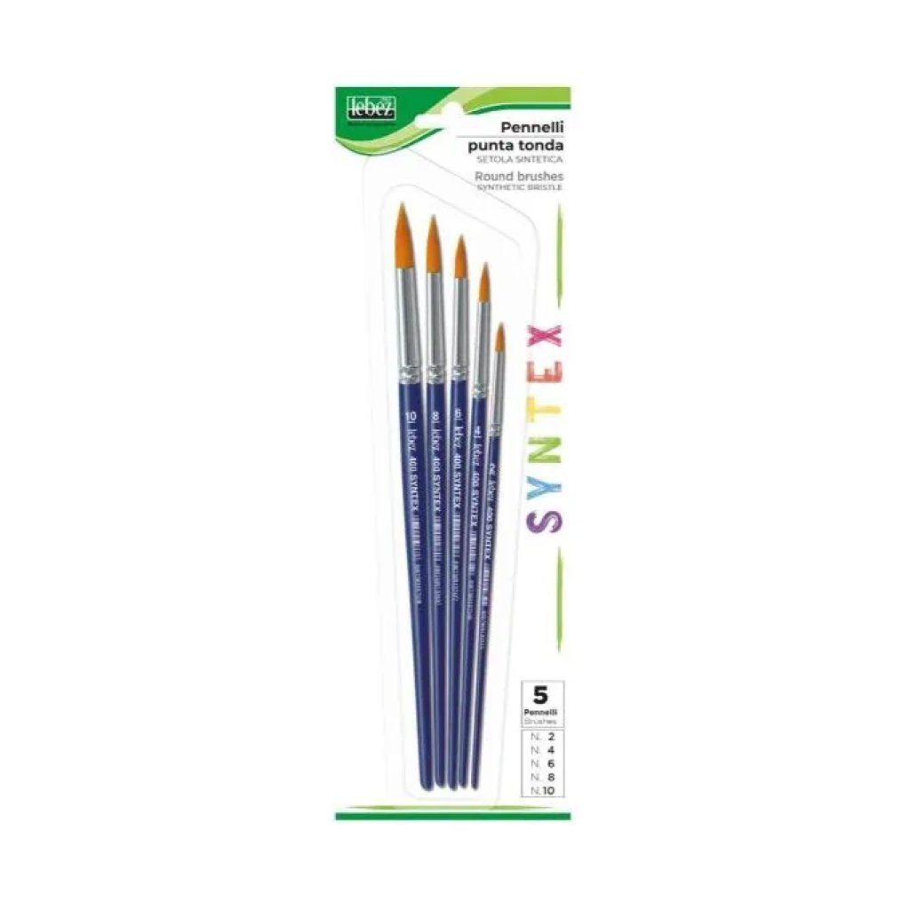 LEBEZ Syntex – Set di 5 pennelli tondi LEBEZ Syntex – Set di 5 pennelli tondi