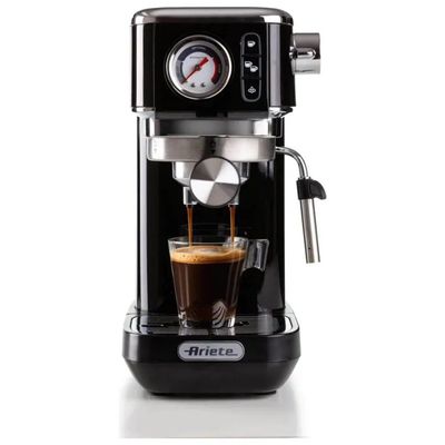 Ariete Moderna 1381 – Macchina da caffè espresso manuale, 15 bar, nera