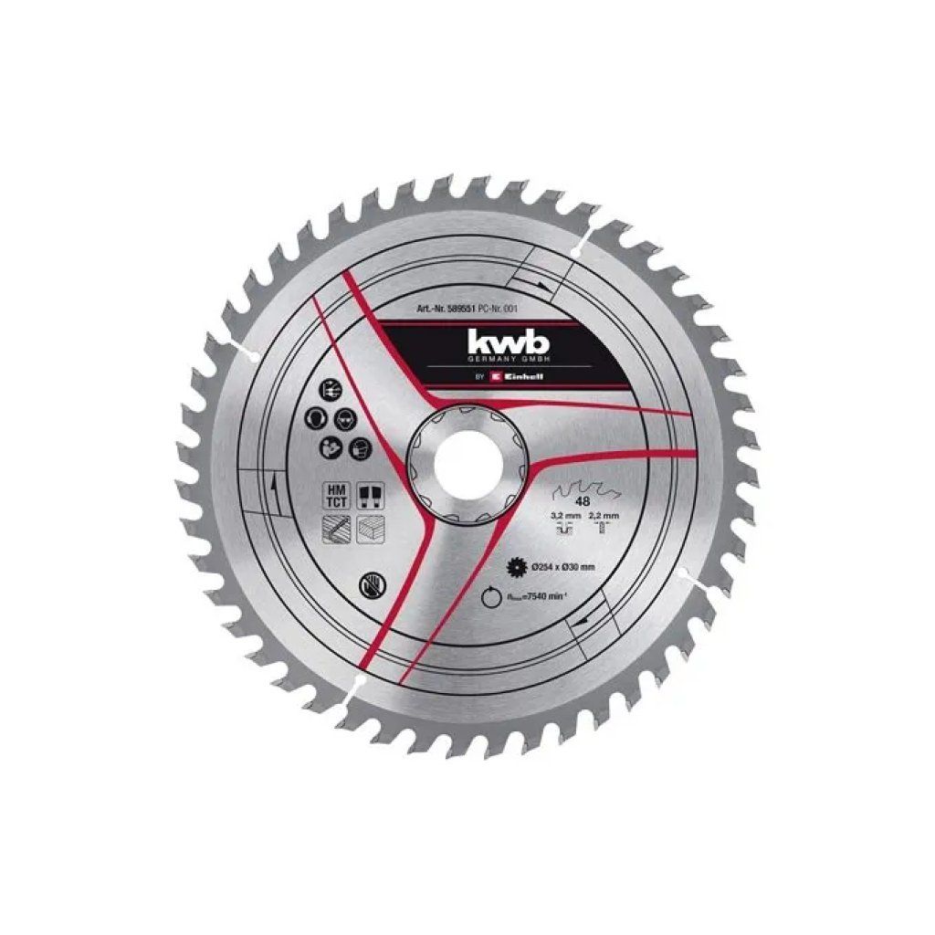 KWB Einhell Lama Circolare 254 mm, 48 Denti