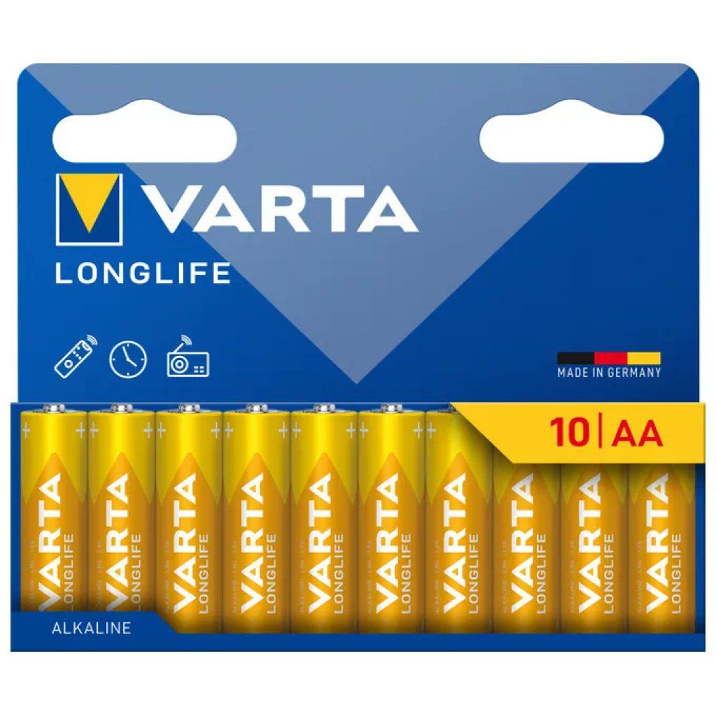VARTA Longlife AA LR06 – 10 batterie alcaline da 1,5 V