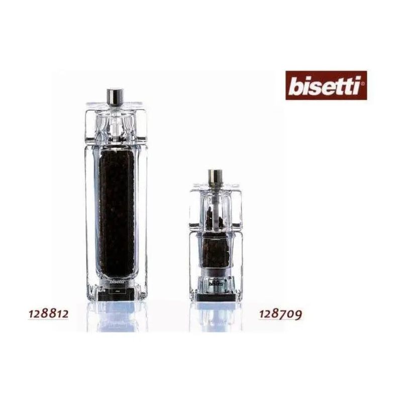 Bisetti 826 Macinapepe Quadro in Acrilico Trasparente, 14,5 cm