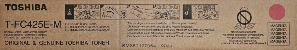 TOSHIBA Toner Magenta Originale Toshiba T-FC425E-M per e-STUDIO6525AC