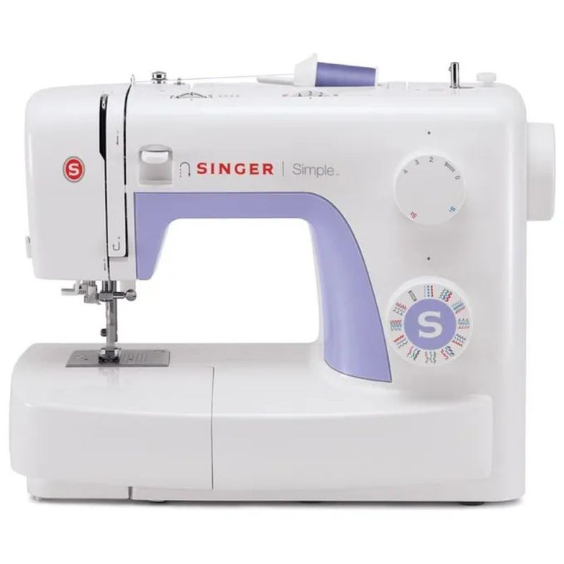 Singer Simple 3232 Macchina da Cucire Portatile, 32 Punti, Bianca e Viola