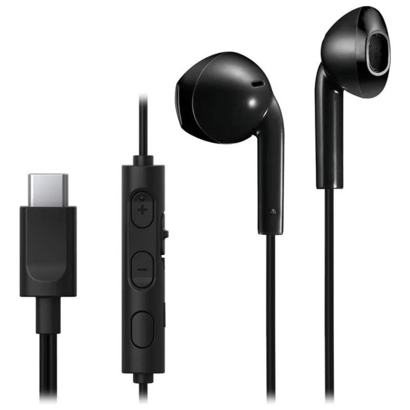 JVC HA-FR17UC-B Auricolari In-Ear USB-C con DAC e Microfono, Nero