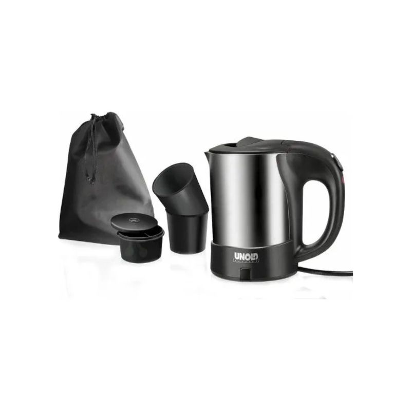 UNOLD 18575 Uno Bollitore da Viaggio 0,5 L, 1000 W, Nero
