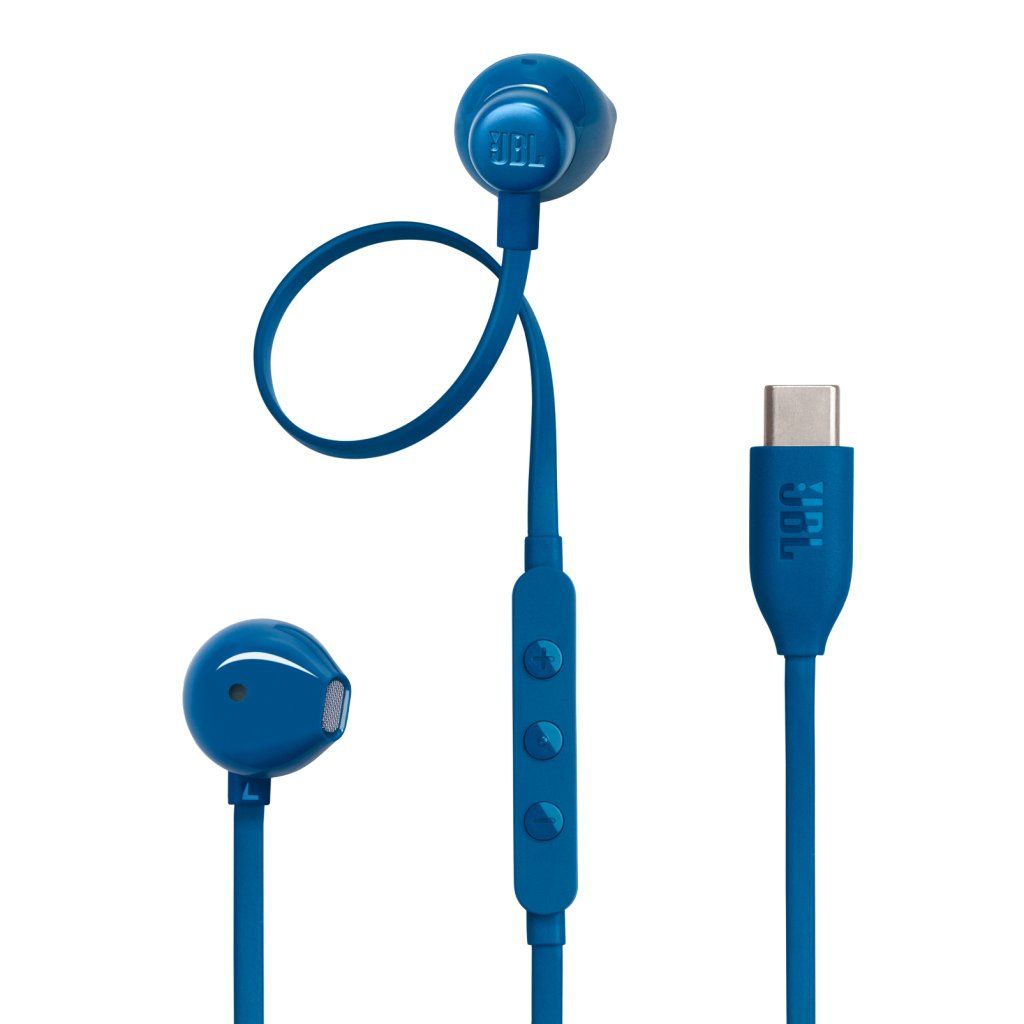 JBL Tune 305C Auricolari USB-C Blu con Pure Bass
