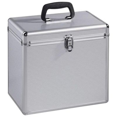 Hama Valigetta in Alluminio per 50 Dischi LP, Argento