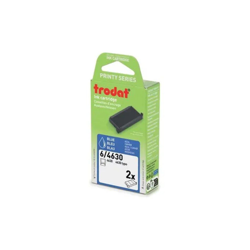 Trodat 6/4630 – Confezione da 2 cartucce blu