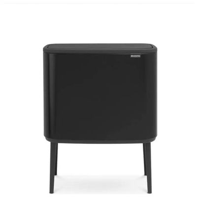 Brabantia Bo Touch Bin 34 L Nero Opaco, 2 Secchi