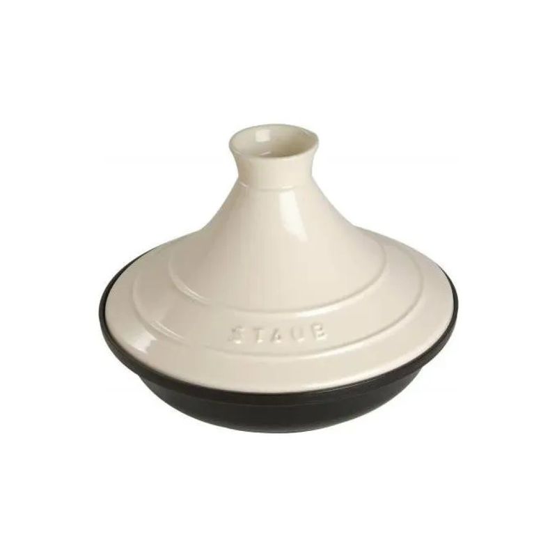 STAUB Tajine in Ghisa 28 cm con Coperchio in Ceramica, 2 L, Crema