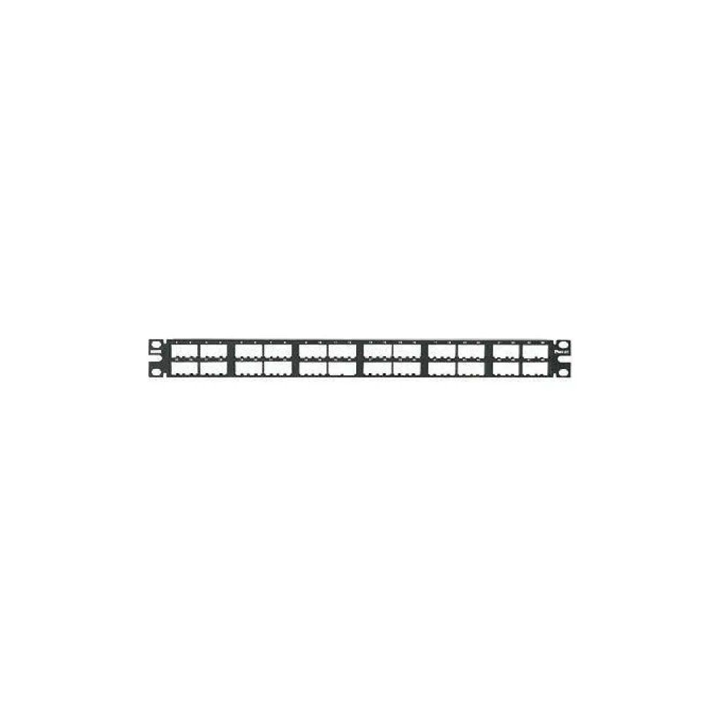Panduit CPP48HDWBLY Patch Panel Modulare 48 Porte Mini-Com, Rack 1U, Nero