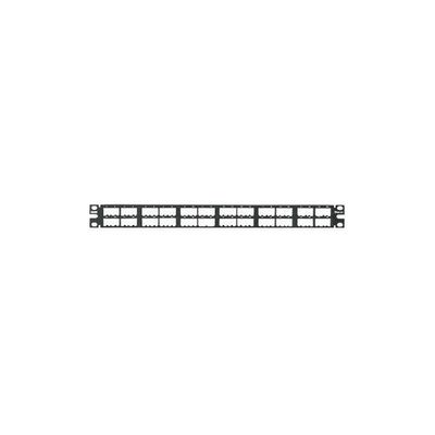 Panduit CPP48HDWBLY Patch Panel Modulare 48 Porte Mini-Com, Rack 1U, Nero
