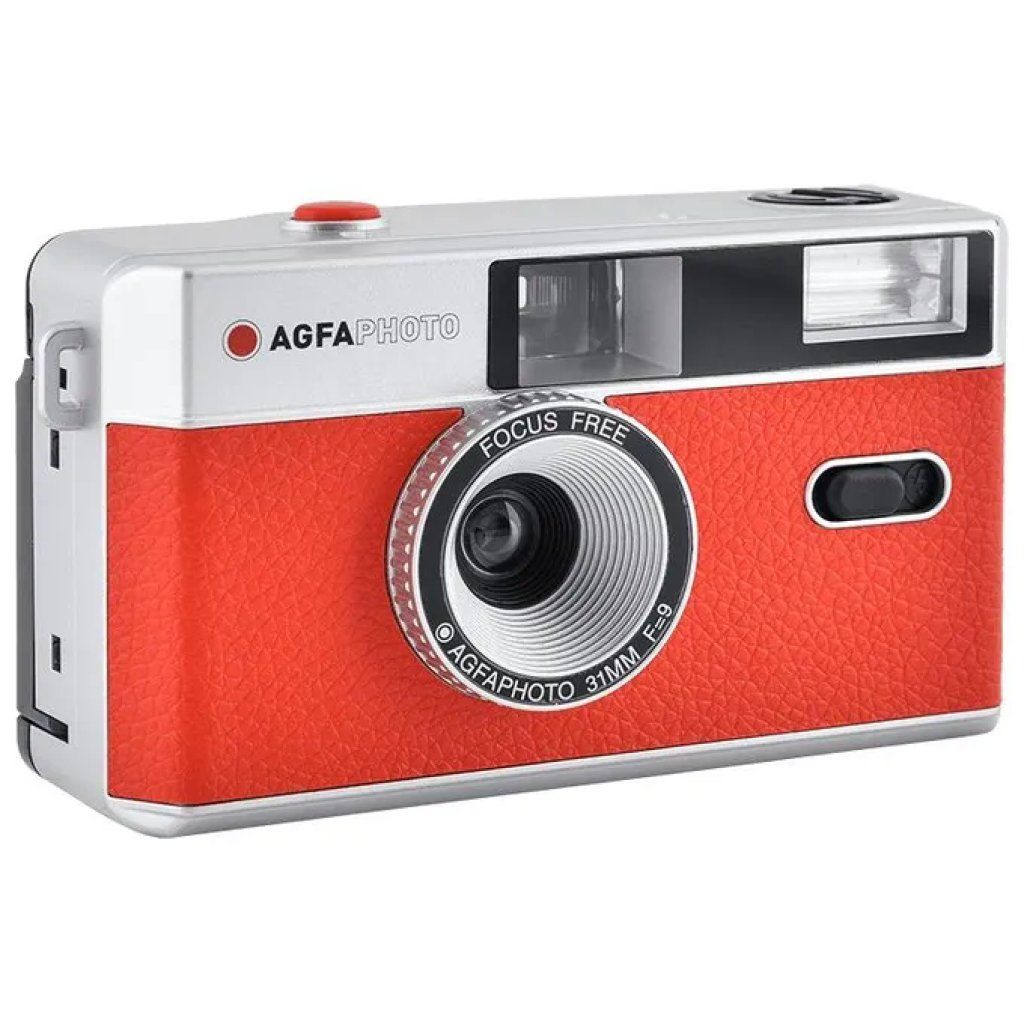 AgfaPhoto AG603001 Fotocamera Riutilizzabile 35 mm con Flash – Rossa