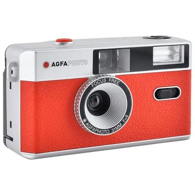 AgfaPhoto AG603001 Fotocamera Riutilizzabile 35 mm con Flash – Rossa