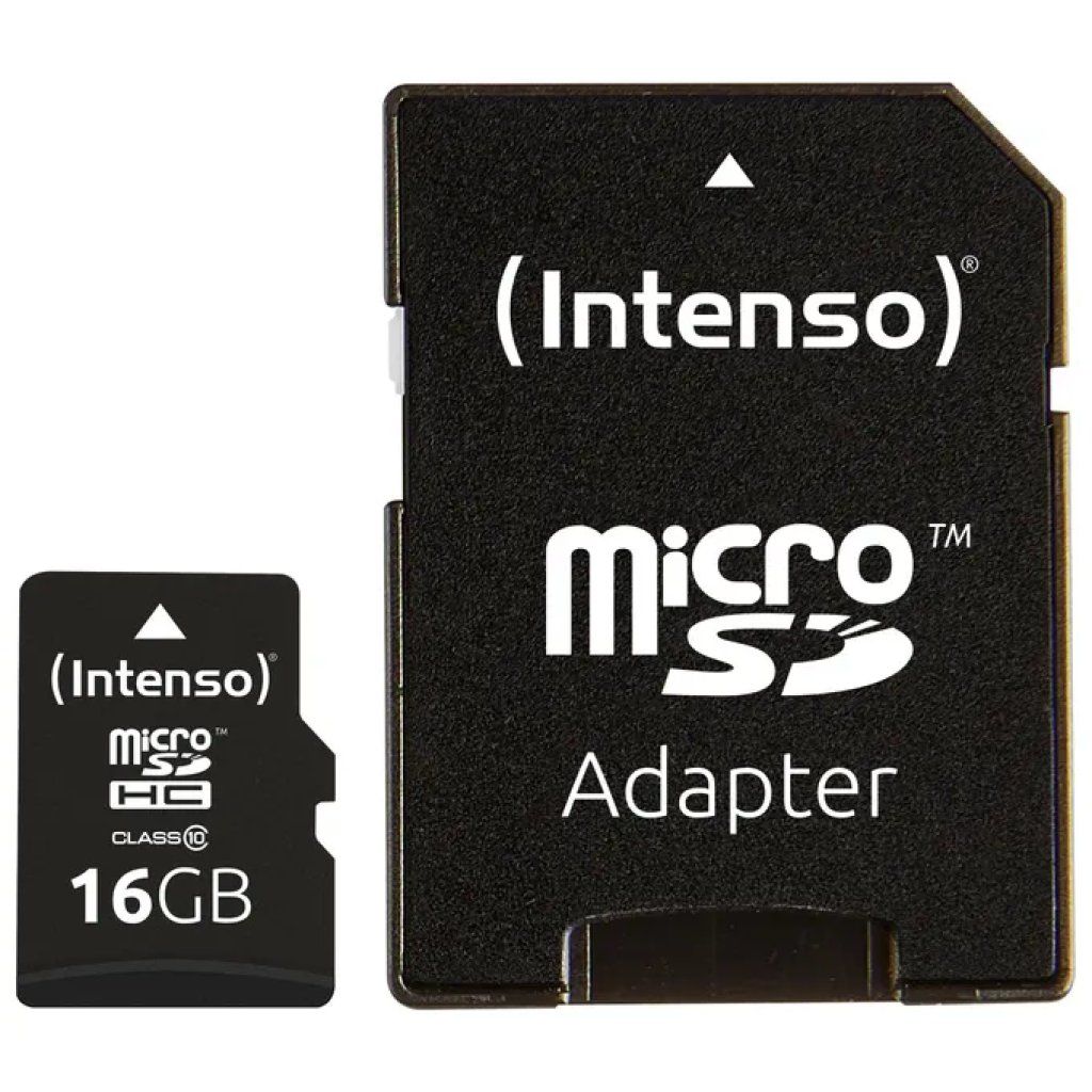 INTENSO microSDHC 16 GB Classe 10 con adattatore SD INTENSO microSDHC 16 GB Classe 10 con adattatore SD