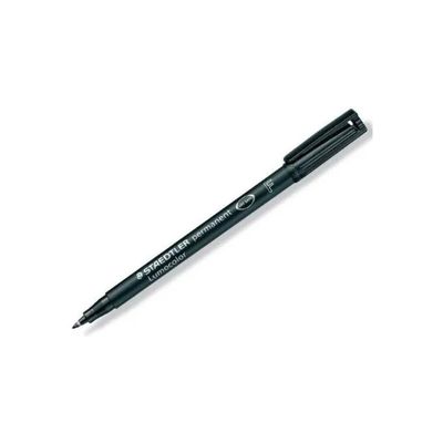 Staedtler Lumocolor Permanent F, set 10 pennarelli neri a punta fine Staedtler Lumocolor Permanent F, set 10 pennarelli neri a punta fine