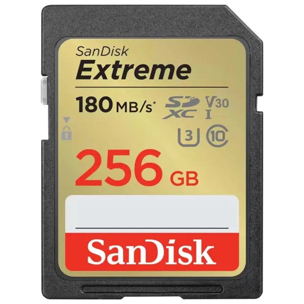 SanDisk Extreme SDXC UHS-I 256 GB U3 V30 SanDisk Extreme SDXC UHS-I 256 GB U3 V30