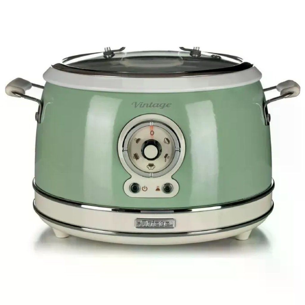 Ariete Vintage Cuociriso e Slow Cooker 650 W, 3 L, Verde
