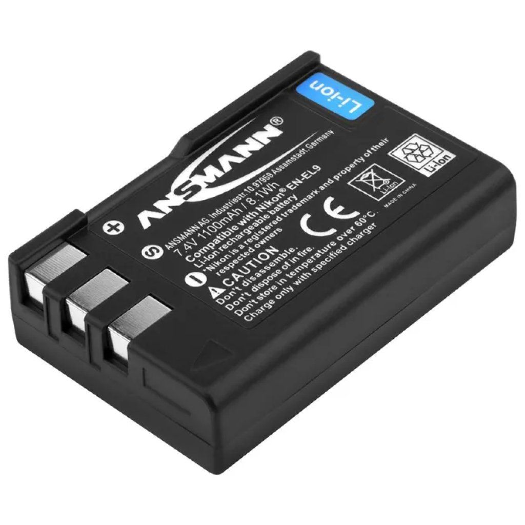 Ansmann A-Nik EN-EL9 Batteria Ricaricabile 1300 mAh 7,4 V Ansmann A-Nik EN-EL9 Batteria Ricaricabile 1300 mAh 7,4 V