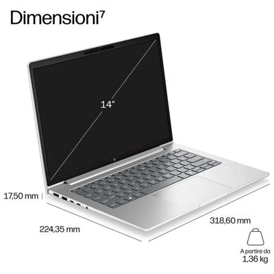 HP Notebook HP ProBook 4 G2i, Intel Core 5, 16 GB RAM, SSD 512 GB, 14 HP Notebook HP ProBook 4 G2i, Intel Core 5, 16 GB RAM, SSD 512 GB, 14" WUXGA, Wi-Fi 7, Windows 11 Pro