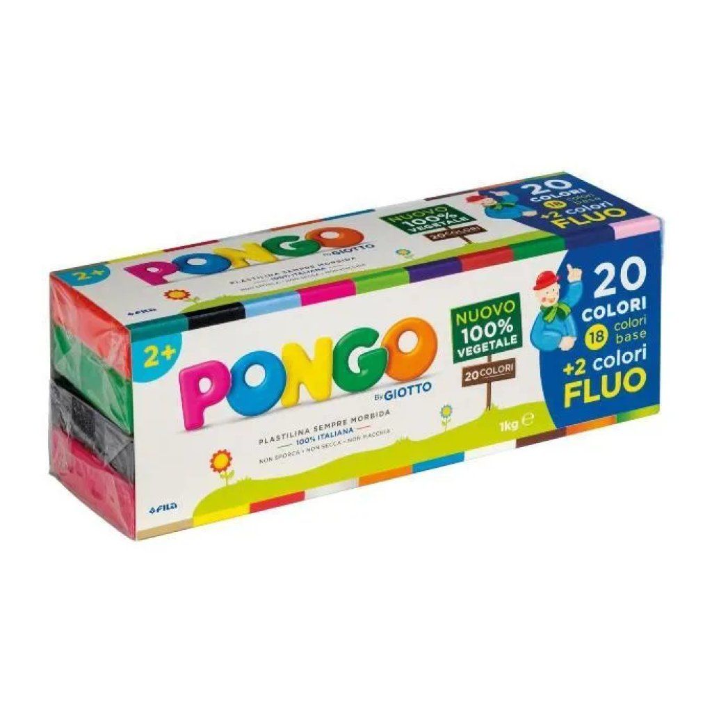 Giotto Pongo Pasta Modellabile Vegetale Assortita, 1 kg
