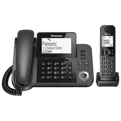 Panasonic KX-TGF320EXM Telefono Fisso Cordless DECT con Segreteria, Vivavoce e Blocco Chiamate – Nero