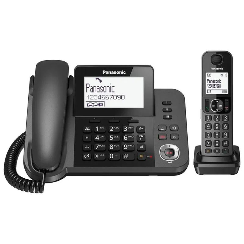 Panasonic KX-TGF320EXM Telefono Fisso Cordless DECT con Segreteria, Vivavoce e Blocco Chiamate – Nero Panasonic KX-TGF320EXM Telefono Fisso Cordless DECT con Segreteria, Vivavoce e Blocco Chiamate – Nero