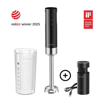 Zwilling Xtend Frullatore a Immersione Cordless 250 W, 12 V, Nero