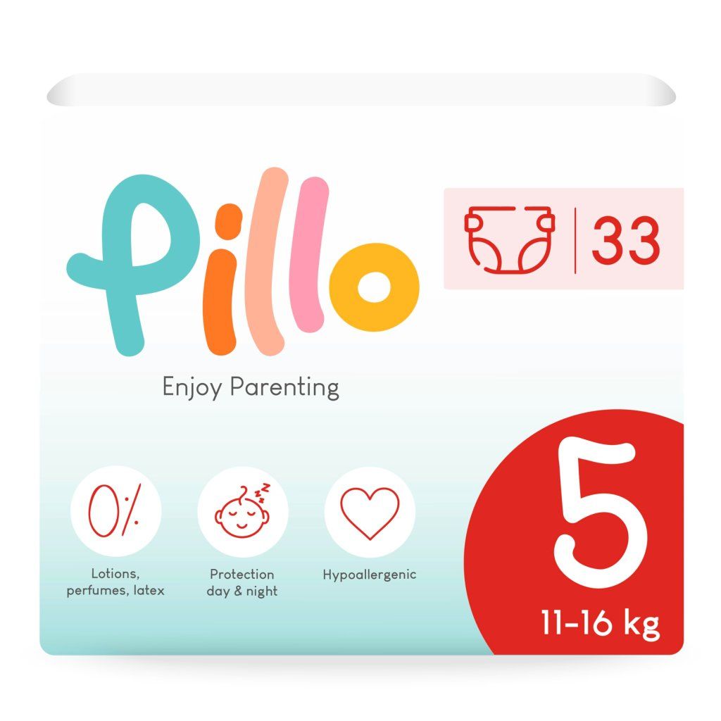 Pillo Enjoy Parenting Pannolini Junior Taglia 5, 33 pezzi