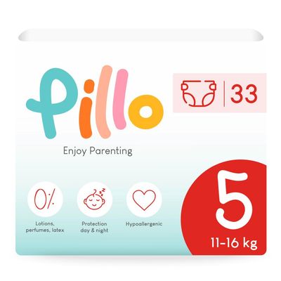 Pillo Enjoy Parenting Pannolini Junior Taglia 5, 33 pezzi