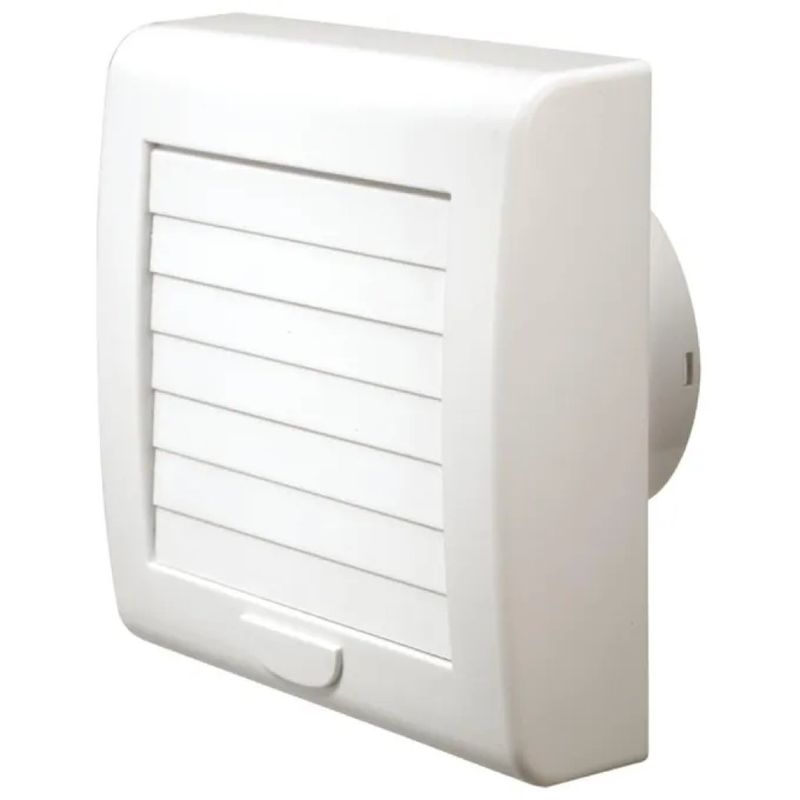 La Ventilazione AA12G – Aspiratore elicoidale con serranda automatica, 150 m³/h, 20 W, IPX4, bianco