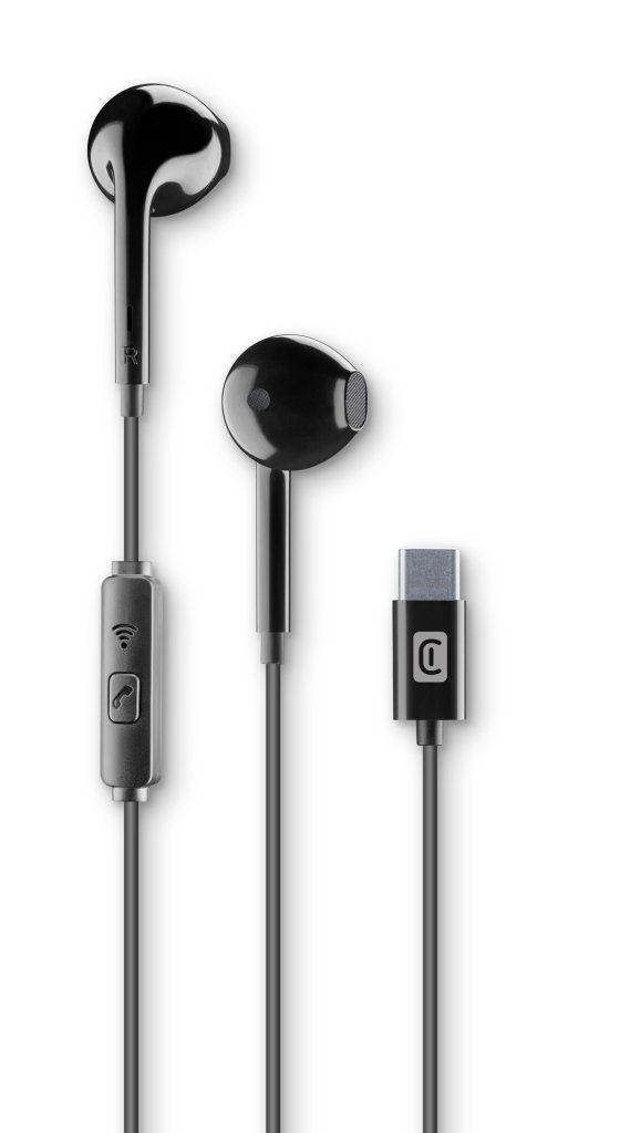 Cellular Line Capsule Auricolari USB-C con Microfono, Neri