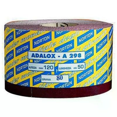 SYMANTEC Carta abrasiva in rotolo Norton A298, grana 80, 115 mm × 50 m