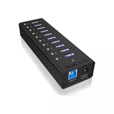 ICY BOX IB-AC6110 Hub USB 3.0 a 10 porte, nero ICY BOX IB-AC6110 Hub USB 3.0 a 10 porte, nero