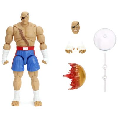 JADA Toys Sagat – Action Figure Street Fighter II, 19 cm