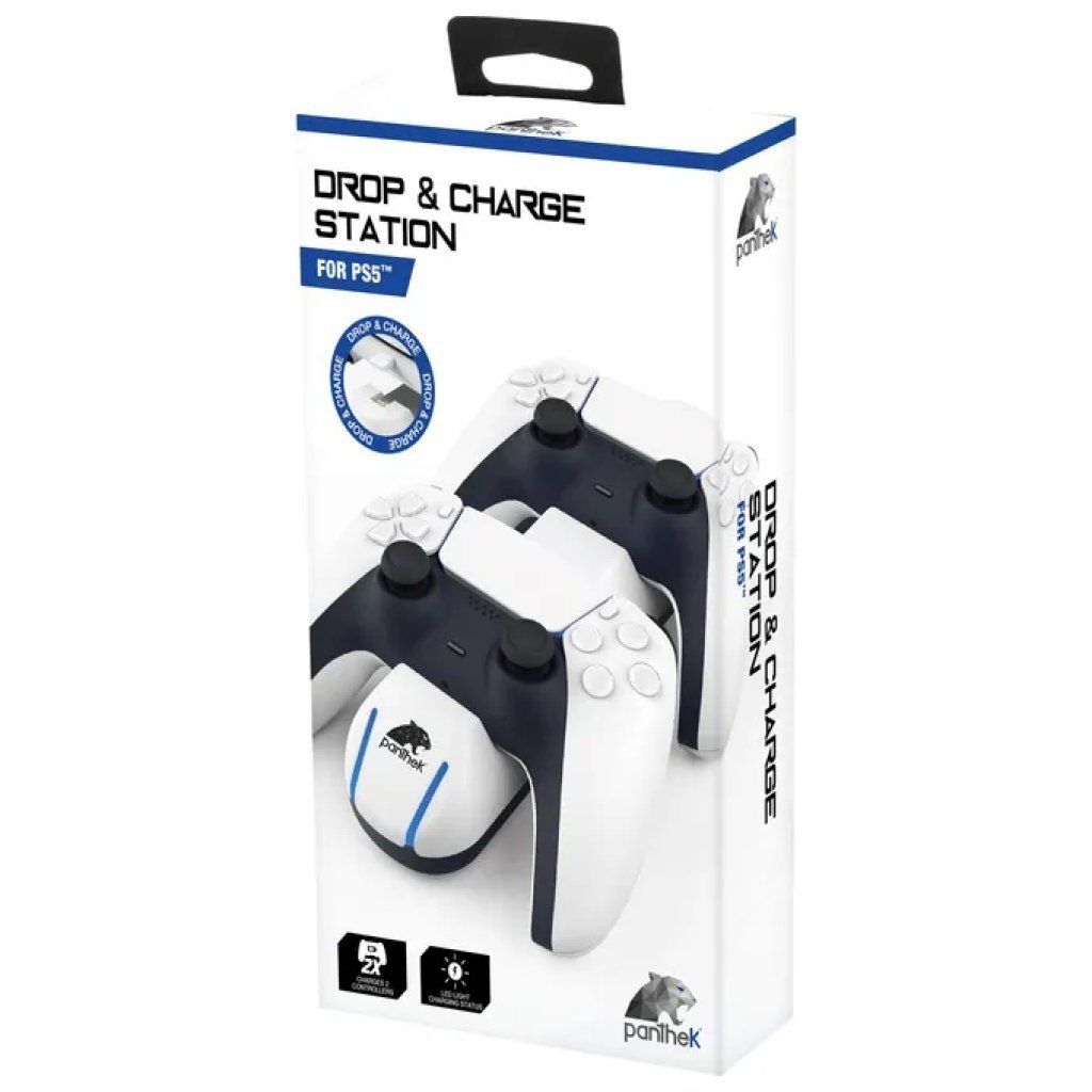 PANTHEK Base di Ricarica Doppia per Controller PS5 DualSense