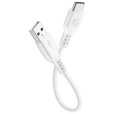 Cellularline Power Cable USB-A/USB-C, 15 cm, 15 W, bianco