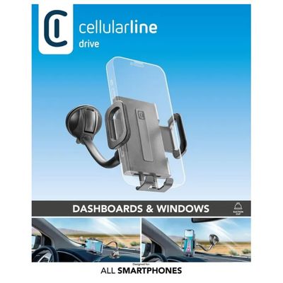 Cellularline Hug Flexi Dual Fix – Supporto auto per smartphone