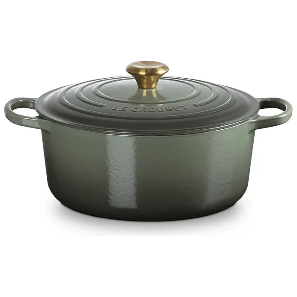 Le Creuset Signature casseruola rotonda in ghisa smaltata, 26 cm, Thyme Le Creuset Signature casseruola rotonda in ghisa smaltata, 26 cm, Thyme