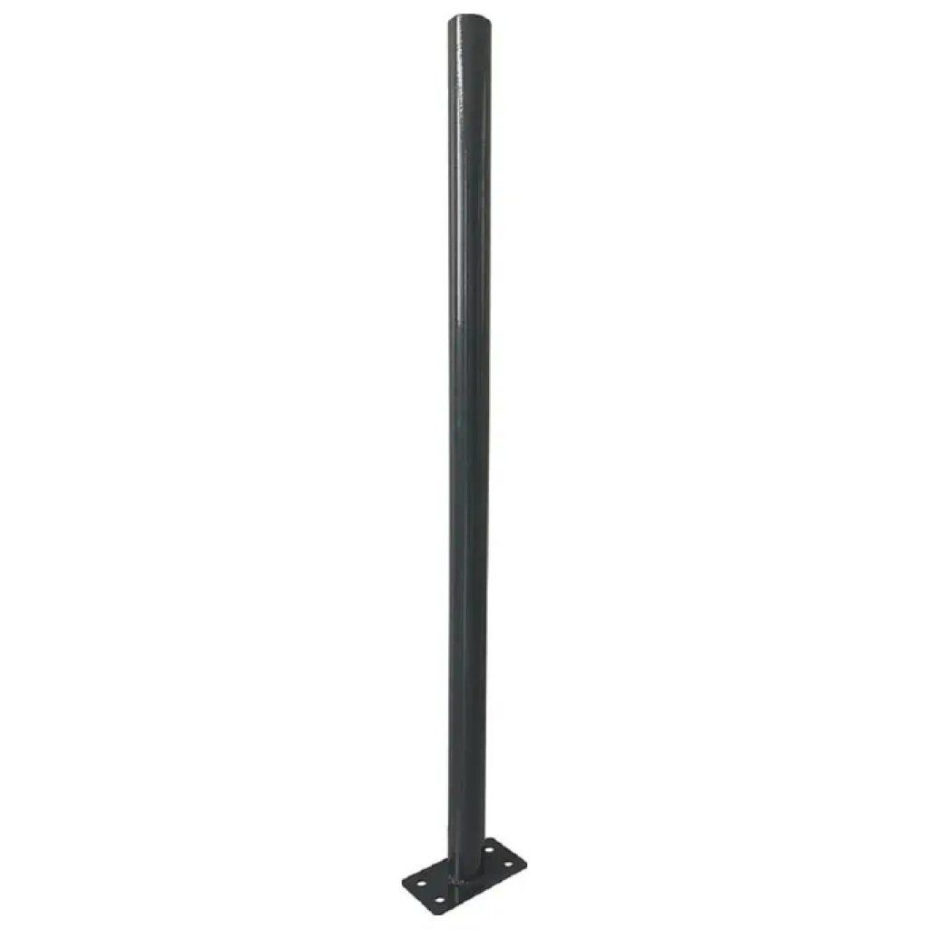 VIGOR-BLINKY Paletto tondo VIGOR con piastra, antracite, 48 mm, H 180 cm VIGOR-BLINKY Paletto tondo VIGOR con piastra, antracite, 48 mm, H 180 cm