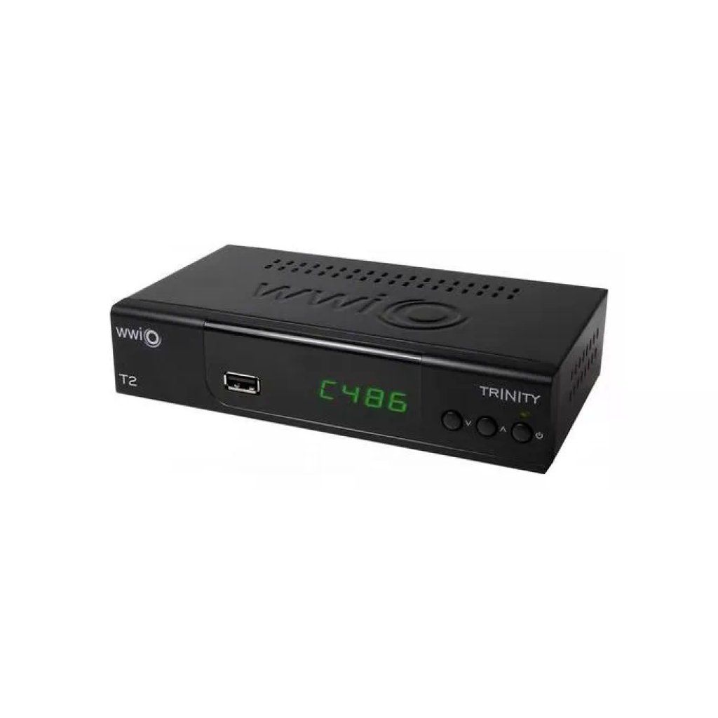 WWIO TRINITY T2 Basic Decoder Digitale Terrestre DVB-T2 HEVC 10 bit