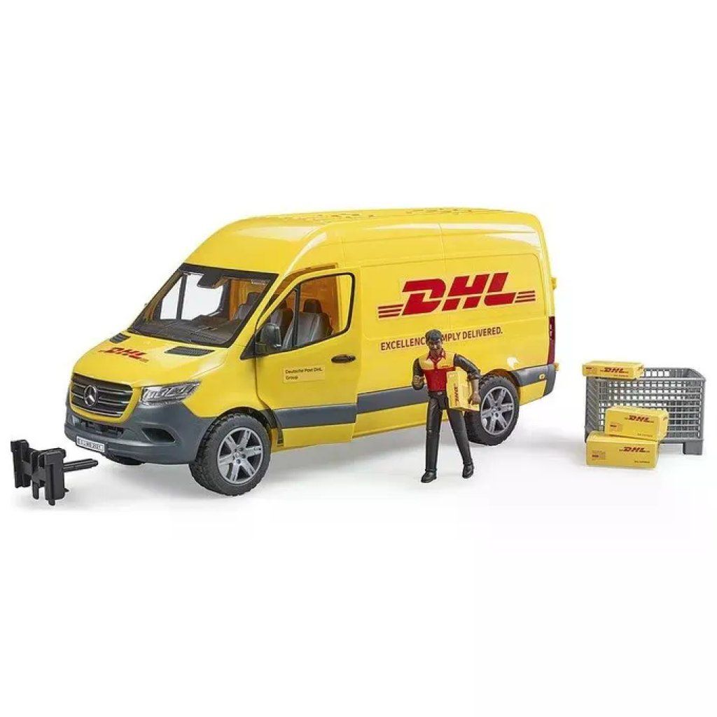 BRUDER Mercedes-Benz Sprinter DHL con autista e accessori
