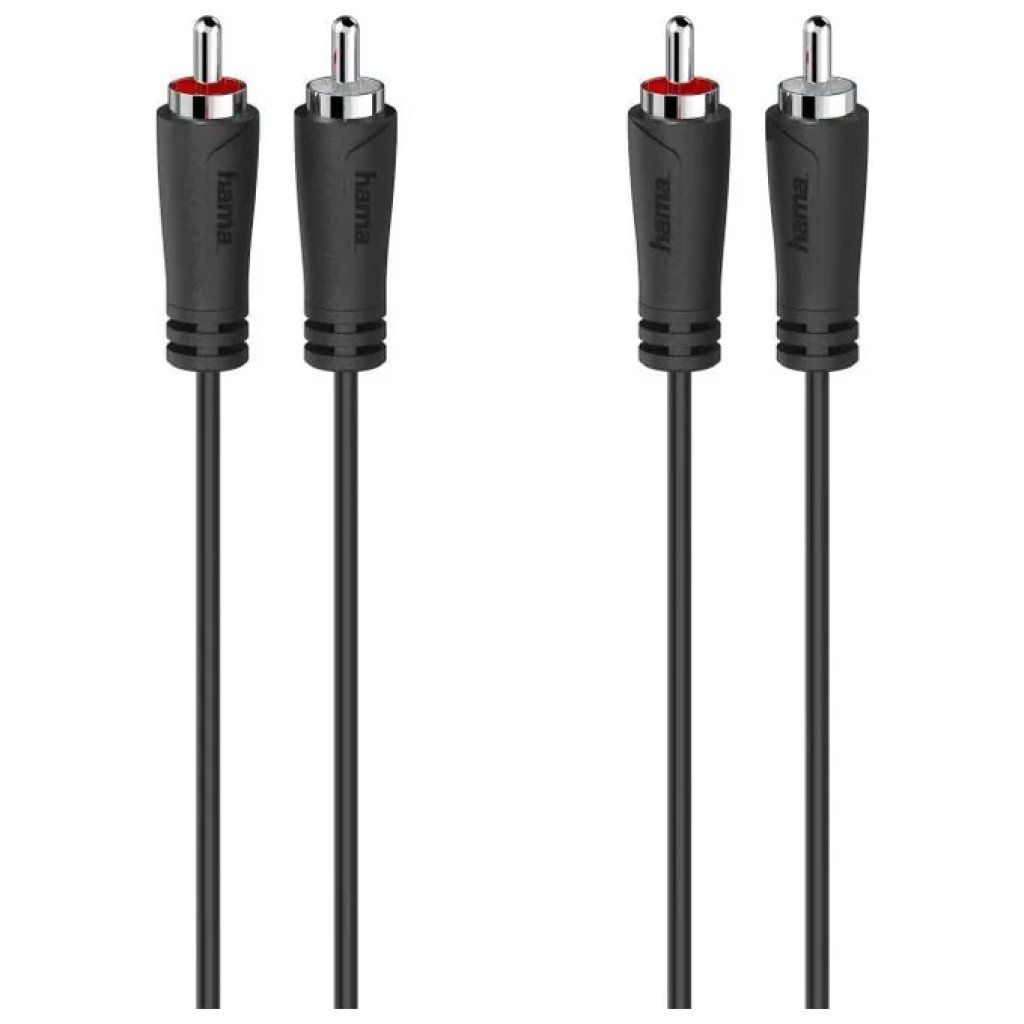 Hama Cavo audio stereo 2 RCA maschio, 5 m, nero