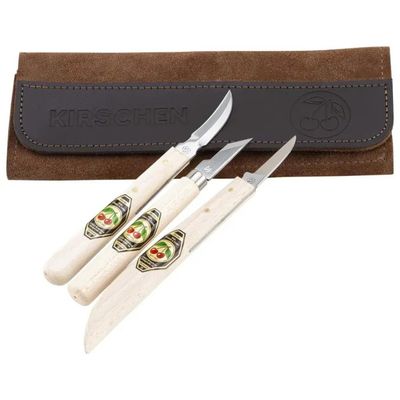 Kirschen 3307000 – Set di 3 Coltelli da Intaglio con Borsa Kirschen 3307000 – Set di 3 Coltelli da Intaglio con Borsa
