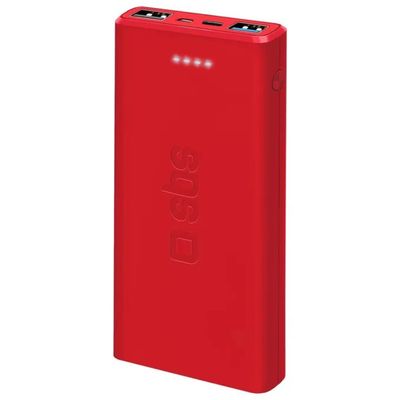 SBS Power Bank Extra Slim 10.000 mAh Rosso