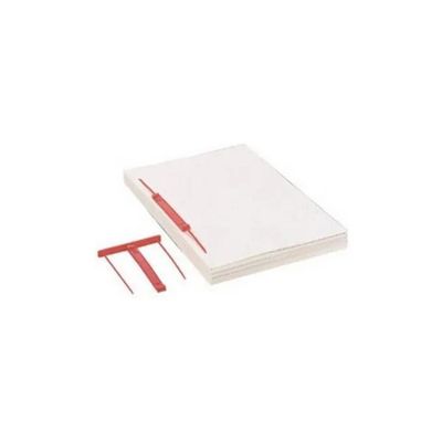 Favorit Capiclass fermafogli bianchi, 50 pezzi, passo 80 mm