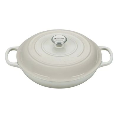 Le Creuset Evolution Tegame Basso Rotondo 30 cm, 3,5 L, Ghisa Vetrificata, Meringue