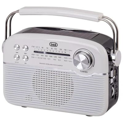 Trevi RA 7F50 BT Radio Portatile Multibanda con Bluetooth e Pannello Solare, Bianca Trevi RA 7F50 BT Radio Portatile Multibanda con Bluetooth e Pannello Solare, Bianca