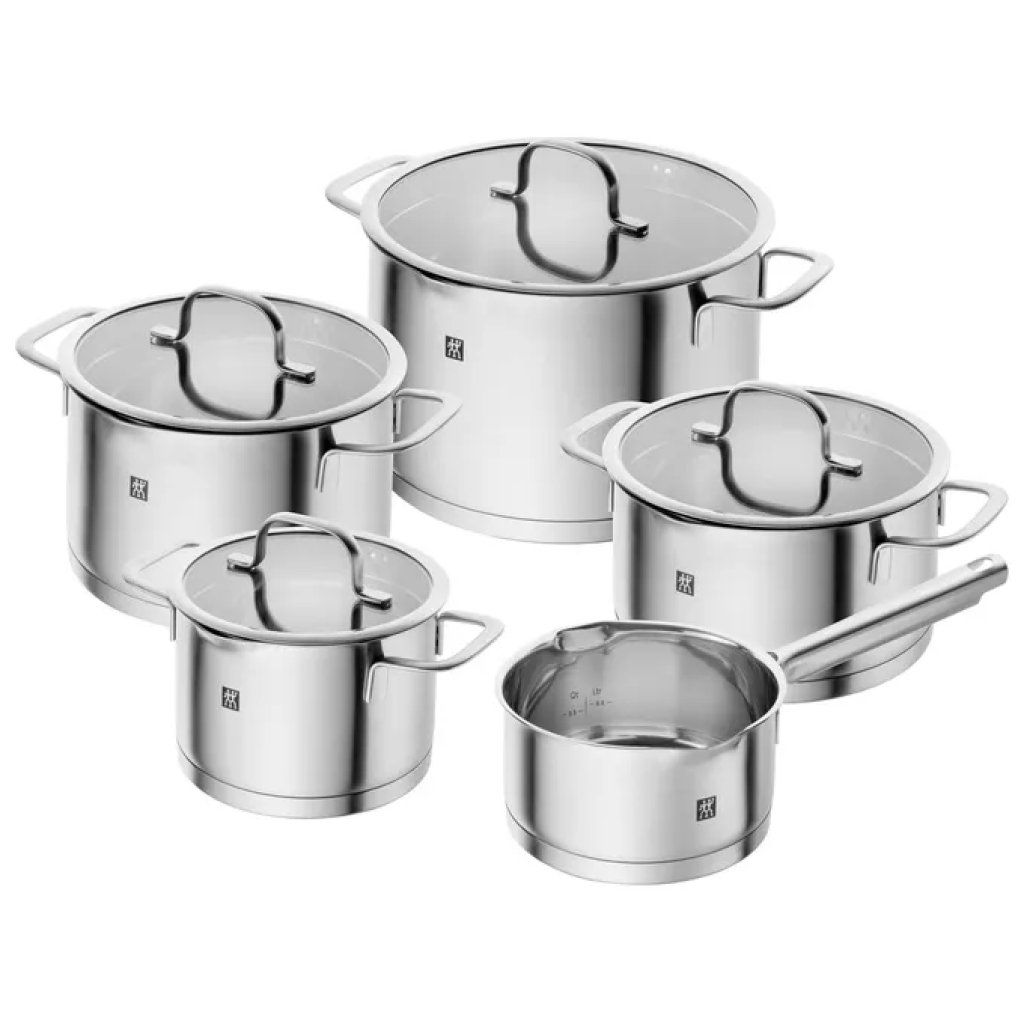 Zwilling TrueFlow Set di pentole da 5 pezzi in acciaio inox 18/10
